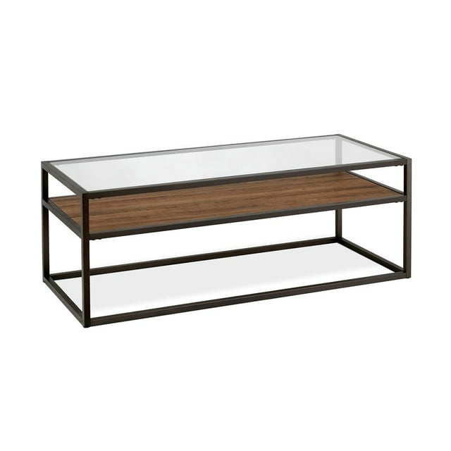 Henn&Hart Verre Classique en Métal et Table Basse en Bois