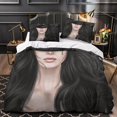 thumbnail image 3 of Girls Soft Microfiber Duvet Cover Bedding Set with Zipper Closure and Pillowcase Doublexcm), 3 of 5