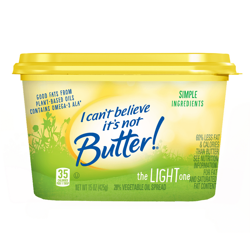 I Can T Believe It S Not Butter Light Spread 15 Oz Tub Walmart Com
