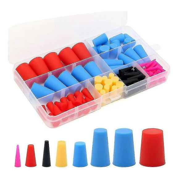 110pcs Silicone Rubber Tapered Plug, High-temperature Resistant Rubber Stoppers For Hole Plugs, Spr