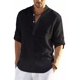 thumbnail image 1 of Camisa De Hombre De Manga De Lino Slim Larga, 1 of 6