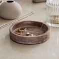 thumbnail image 7 of Round Distressed Wood Candle Tray, Rustic Farmhouse Decor for Coffee Table, Bathroom Vanity & Home Centerpieces, Candle Holder Tray Home Decor - 7.5 Inch, 7 of 7