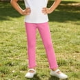 thumbnail image 6 of Lmnyox Leggings for Toddler Girls Textured Plain Ruffle Trim Elastic Waist Leggings Casual Fashion Pants, 6 of 8