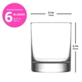 thumbnail image 3 of LAV 6-Piece Old Fashioned Whiskey Glasses , 10.75 oz Clear Glass Tumblers for Cocktails and Scotch, 3 of 7