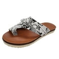thumbnail image 1 of Leather Sandals,Adjustable Flat Casual Slippers for Women & Ladies, 1 of 1