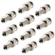 UHPPOTE BNC Male Hexagon Coaxial Connector Adapter Splitter Coupler Stainless (Pack of 10)
