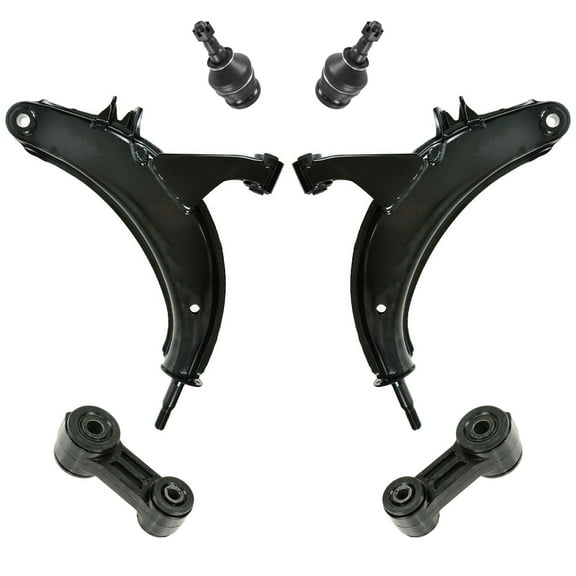 TRQ 6pc Suspension Kit Front Lower Control Arms Ball Joints Sway Bar End Links PSA65993
