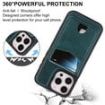 thumbnail image 4 of Case for iPhone 15 Pro, Detachable Magnetic RFID Blocking Card Holder Wallet & Magnetic Back Cover, Business Kickstand PU Leather Shockproof Drop Protective Classic Phone Case, Green, 4 of 11