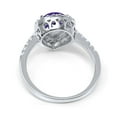 thumbnail image 3 of Blue Apple Co.Halo Teardrop Bridal Filigree Women Ring Amethyst 925 Sterling Silver, 3 of 4