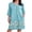 Green White Floral, variant on Zipper Robes for Women 3/4 Sleeves Housecoat Soft Nightgowns Sleepwear Mumu House Dresses with Pockets
