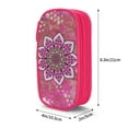 thumbnail image 4 of XMXY Bohemian Pink Mandala Large Capacity Pencil Case, Portable Pencil Bags with Compartments Zipper Pink, 4 of 7