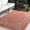 thumbnail image 2 of Mark&Day Outdoor Rugs, 9ft Round Natalie Cottage Indoor/Outdoor Rust Area Rug, Non Shedding Red Brown Carpet for Patio, Porch, Deck, Bedroom, Living Room or Kitchen (8'10" Round), 2 of 6