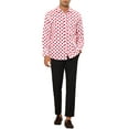 thumbnail image 2 of INSPIRE CHIC Polka Dots Shirt for Men's Pointed Collar Button Long Sleeve Shirts, 2 of 4