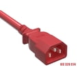 thumbnail image 2 of Cable Leader 8ft 14 AWG Computer Power Extension Cord IEC320 C13 to IEC320 C14, Red, 2 of 5