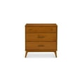 thumbnail image 4 of Camaflexi Mid-Century Solid Wood Dresser, Modern 3 Drawer Dresser for Bedroom, Castanho Finish, 4 of 9