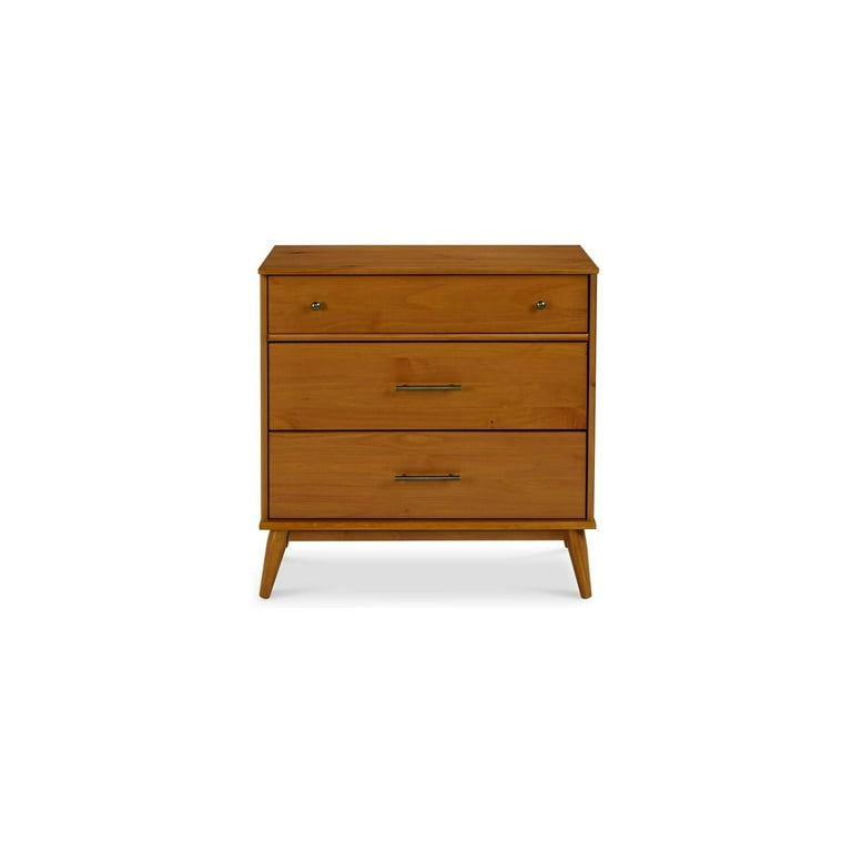 Camaflexi Mid-Century Three Drawer Dresser - Castanho Finish