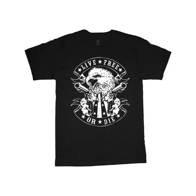 Mens Graphic Tees Live Free or Die Eagle T-shirt tee top, Men's Comfy T-shirt, Crew Neck, Short Sleeves, Graphic Tee Men's Summer Outdoor Clothes, Men's Clothing, Tops For Men, Casual Sporty Tee