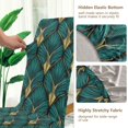 thumbnail image 5 of Yayeee 2 Pack Dining Chair Covers Stretch Parson Chairs Slipcovers Seat Protector, Green Abstract Pattern, 5 of 6