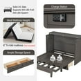 thumbnail image 3 of MODERNLUXE Full Size Murphy Bed,Solid Pine Wall Bed with Charging Station and Large Storage Drawer, Foldable Cabinet Bed Frame for Home Office or Small Room,Gray, 3 of 7