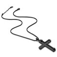 thumbnail image 2 of Jewmon Black Cross Necklace for Men Crucifix Bilbel Prayer Pendant Chain Christian Jewelry Christmas Birthday Gifts for Boyfriend Husband Brother, 2 of 7