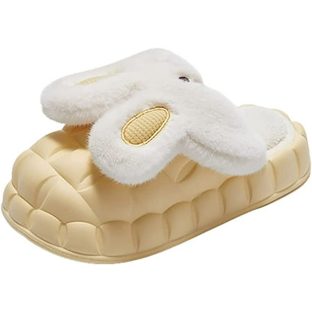 

CoCopeanut Unisex Rabbit Slippers Waterproof Slides Soft Fleece Lined Plush House Shoes Indoor Outdoor 2022