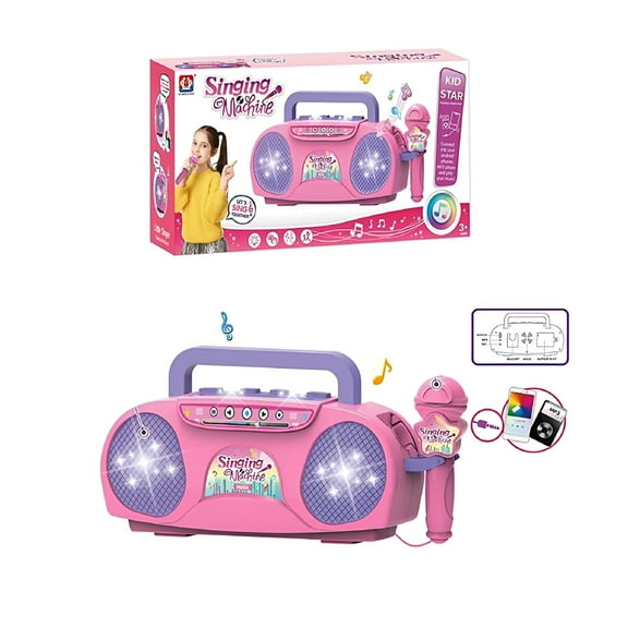 BESTSKY Kids Microphone and Children's Karaoke Machine with Lights