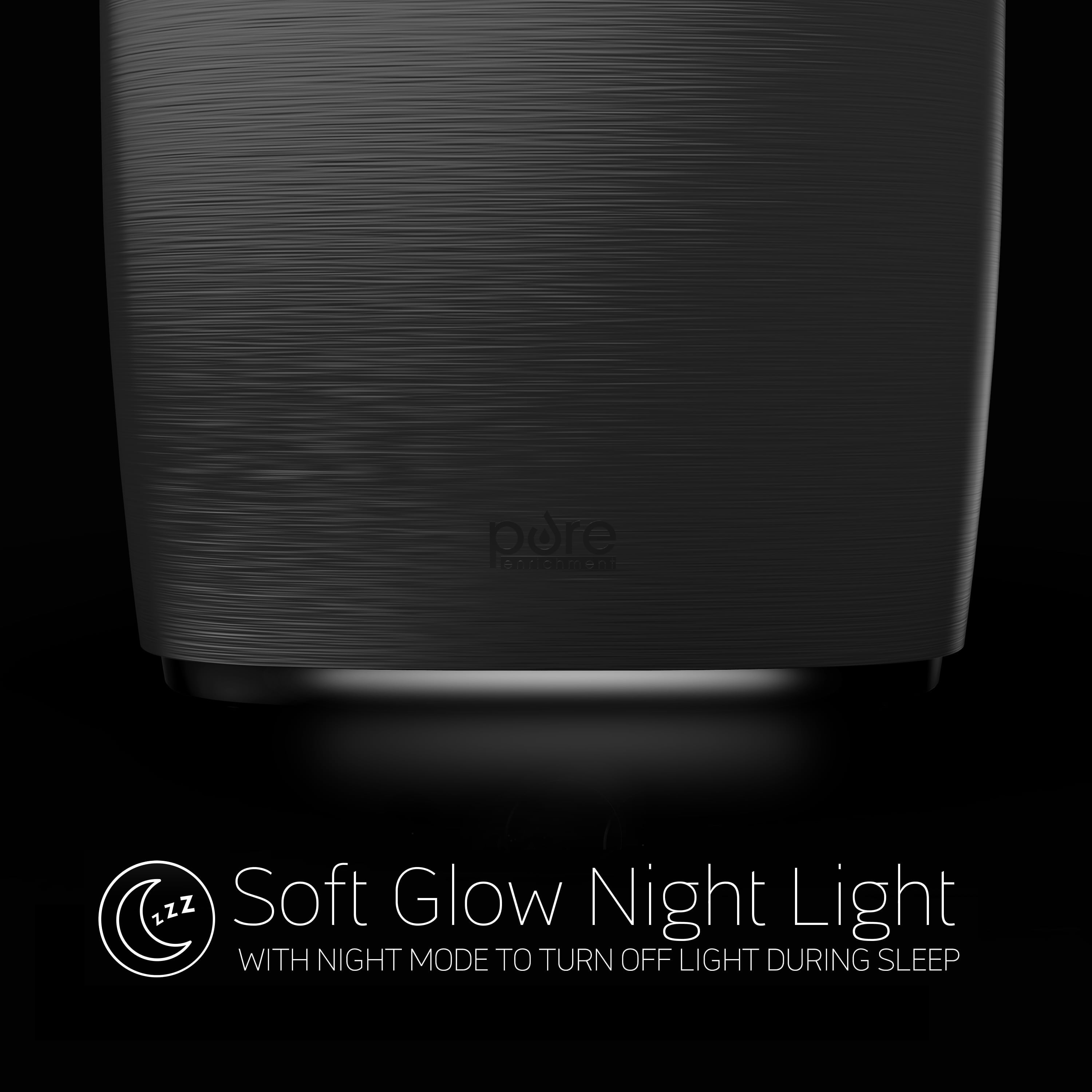 Pure Enrichment HumeXL Ultrasonic Cool Mist Humidifier - Large, Easy-to-Clean 5-Liter/1.3 Gallon Water Tank, Touch-Button Control, High/Low Mist, 2 Independent 360° Mist Nozzles and Night Mode