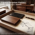 thumbnail image 2 of OMCHOM Large Kitchen Island with Seating and Extendable Dining Table,Rolling Mobile Center Islands with Storage,Charging Station,2 Drawers 2 Side Open Shelves,Walnut, 2 of 9