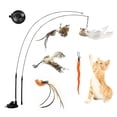 thumbnail image 2 of Juguete interactivo de simulación de pájaro para gato, palo con ventosa, pluma divertida, juego de gatitos, ejercicio de persecución, suministros de juguete, 2 of 4