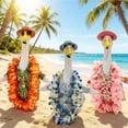 thumbnail image 4 of Porch Goose Outfits, Summer Vacation Style Costume, Includes Hawaiian Shirt, Flower Lei, Sunglasses, and Sun Hat for 23 Inch Geese, 4 of 4