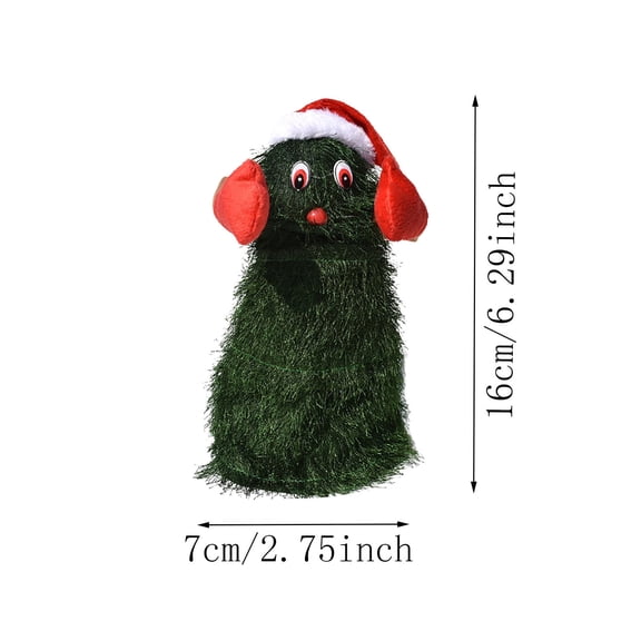 A 16 Cm Christmas Santa Claus Singing Dancing Plush Doll Toy For Kids