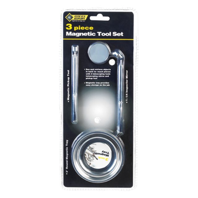 Juego de herramientas magnéticas Steelgrip de 3 piezas con espejo de inspección