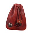 thumbnail image 4 of Mini bolsa con cordón, organizador de llaves, monedero, ligera, retro Rojo, 4 of 9