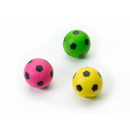Ethical Pet Spot Soccer Ball 3 inch | Colorful Vinyl Squeaker Toy for Dogs