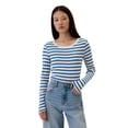 thumbnail image 1 of Remera GAP para Mujer de Manga Larga Favorita con Cuello Redondo Azul XXL, 1 of 5