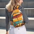 thumbnail image 6 of KLL Vintage Beach Sunset Print Travel Laptop Backpack - College Backpack Business Work Bag Nurse Bag Casual Daypack for Weekender Business Hiking -Small, 6 of 6