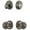 Antique Pewter, variant on Grandeur 823309 Georgetown Solid Brass Single Cylinder Keyed Entry Knobset And Deadbolt
