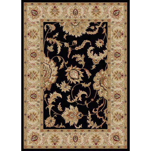 Vitaly Rafiqi Area Rug 1621 Black Italian Bordered 2' 2" x 7' 7" Rectangle