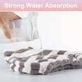 thumbnail image 4 of Unique Bargains 2pcs Hair Drying Towel Hair Towel Wrap for Women Striped Bow Drying Cap for Short Hair Pink Gray White, 4 of 7