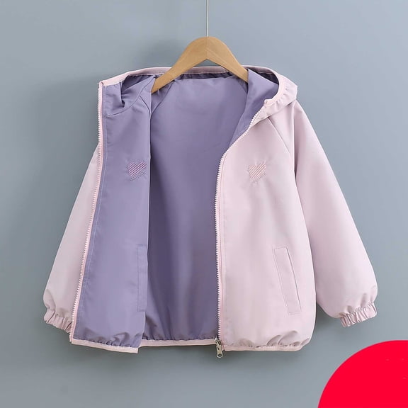 Zorckvet Kids Windproof Outerwear Jackets with Elastic Cuffs and Side Pockets