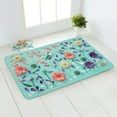 thumbnail image 4 of Flower Anti-Slip Doormat Kitchen Entrance Door Mat Flannel Carpet Doormat Colorful Indoor Floor Mats Rugs, 4 of 6