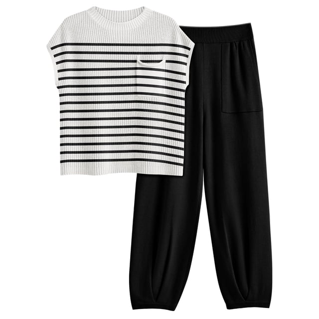 Conjunto de ropa LILLUSORY, dos conjuntos de 2 piezas para mujer, primavera y verano