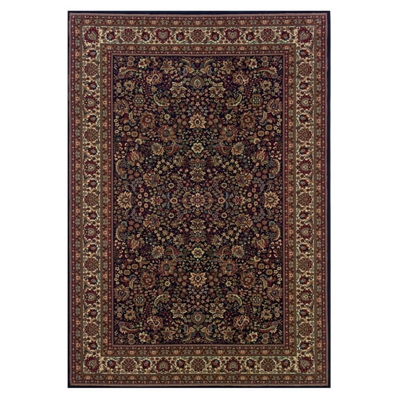 Oriental Weavers Ariana Area Rug - 113B2 - 8' Square - in Blue/ Red - Vintage Inspired, Stain Resistant, Family and Pet Friendly , Dining Room Rug