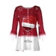 thumbnail image 4 of Camisetas con Cuello en V Mujeres Moda Impresa 3/4 Mangas Blusa, Top Cómodo Casual para el Hogar Y Diario, 4 of 4