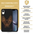 thumbnail image 7 of Wood phone case for iPhone XR compatible protective cell phone cover shockproof slim fit laser engraved Bob Cat design Black wood case for Men & Women by CaseYard, 7 of 7