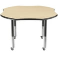 thumbnail image 5 of ECR4Kids 48in Clover Everyday T-Mold Adjustable Activity Table Maple/Black/Black - Super Leg, 5 of 8