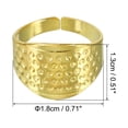thumbnail image 2 of Unique Bargains Metal Sewing Thimbles, Adjustable Finger Protector Shield Thimble Ring, Golden 20Pcs, 2 of 6