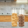 thumbnail image 7 of Artrylin 3 Pack Clear Plastic Jars, 48 OZ Empty Candy Storage Jars, Reusable PET Jar with Screw on Lids, Large Round Dry Food Container for Household and Kitchen Organizing, Nuts, Spices, 7 of 7