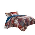 thumbnail image 3 of Benjara BM238352 Riga Floral Print Fabric King Size Quilt Set, Multi Color - 3 Piece, 3 of 5
