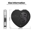 thumbnail image 3 of Pofeuu The Binding of Isaac for Portable Pocket Makeup Mirror PU Cover Compact Travel Mirror with Normal and Magnifying Double Sided Glass-Heart Shape, 3 of 9